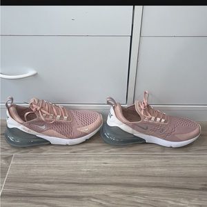 These are light pink nike air max 270’s and are a size 10 in women